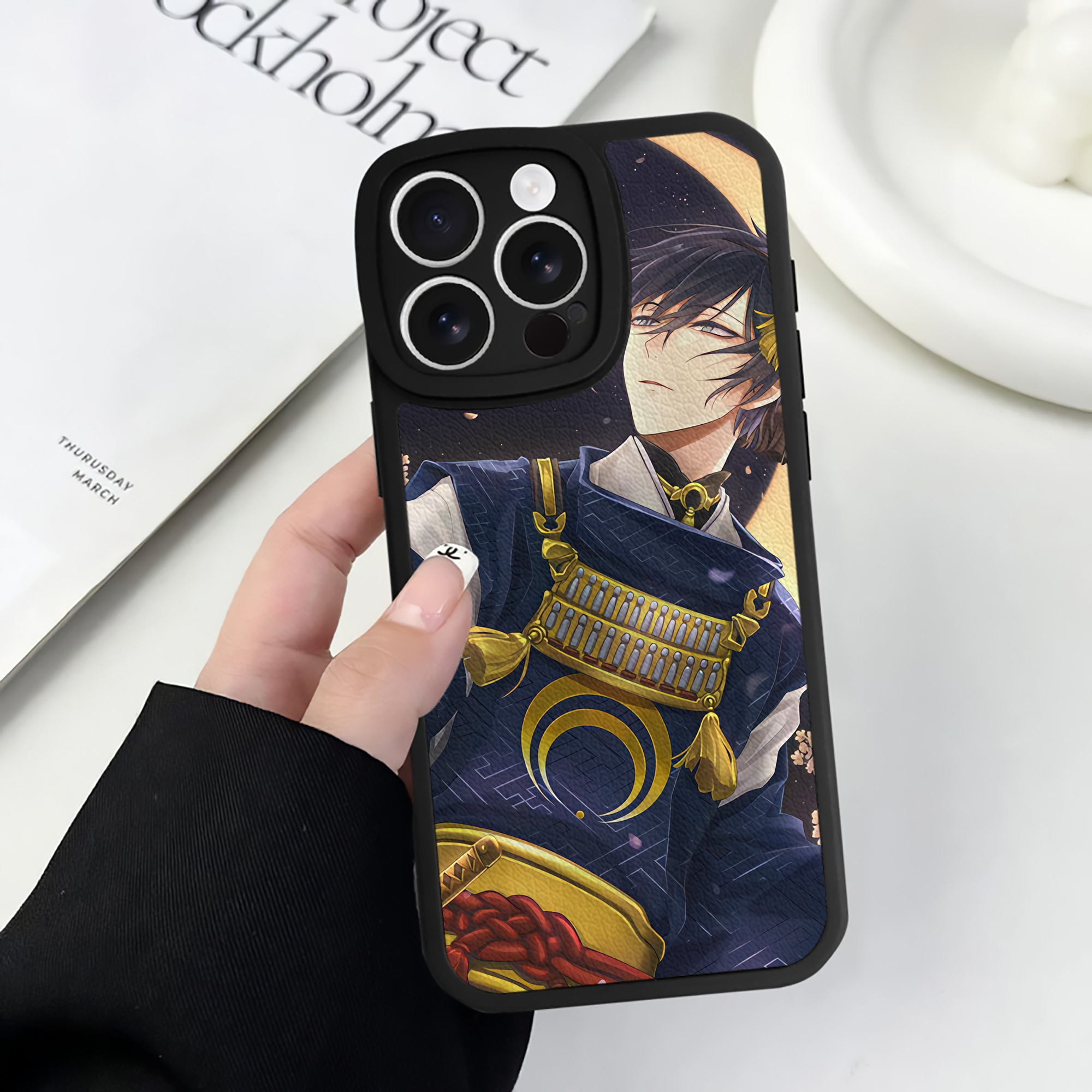 （画像用） 刀剣乱舞 Touken Ranbu 【iPhone 16シリーズ対応】シリコンスマホケース（レザー調） 材質：シリコン